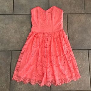 Forever21 coral lace dress!